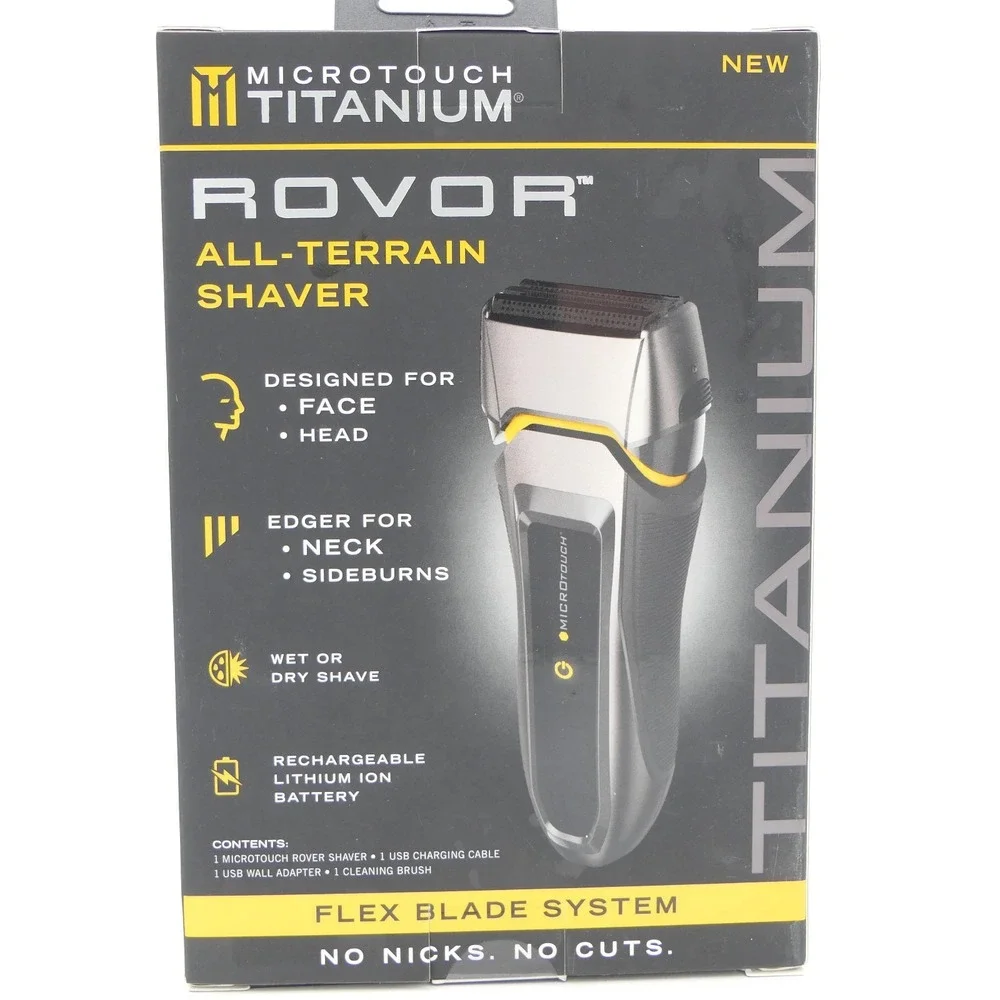 MicroTouch Titanium Rovor All-Terrain Shaver Face & Head Wet or Dry Rechargeable